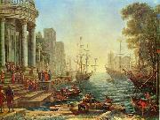 Claude Lorrain Seaport with the Embarkation of Saint Ursula Germany oil painting artist